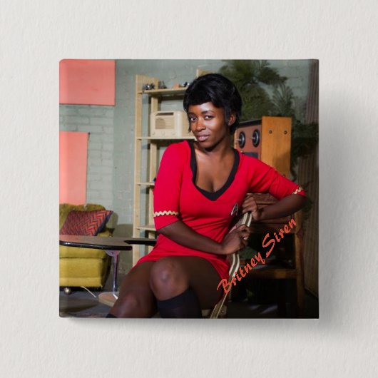 Star fleet cosplay Pin Vierkante Button 5,1 Cm (Voorkant)