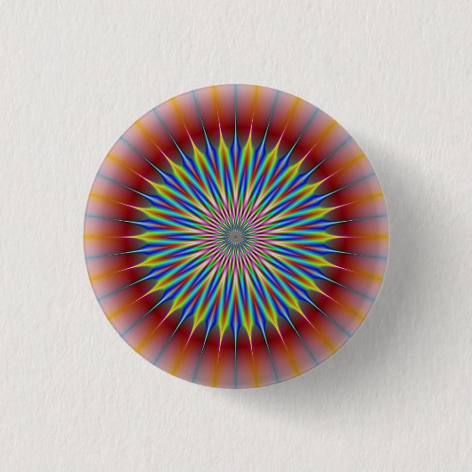 Star Flower Ronde Button 3,2 Cm (Voorkant)