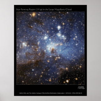 Star-Forming Region LH 95 in de Grote Magellanic Poster