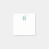 Star Fractal Six Evergreen Points Post-it® Notes (Voorkant)