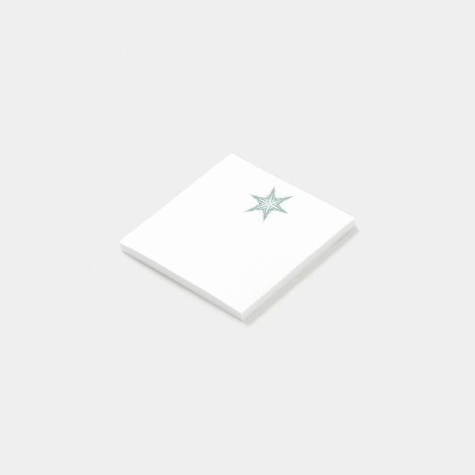 Star Fractal Six Evergreen Points Post-it® Notes (Schuin)