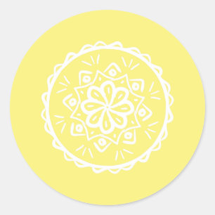 Star Fruit Mandala Ronde Sticker
