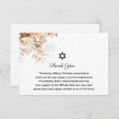 Star funéraire de David Mémorial aquarelle Merci (Devant / Derrière)