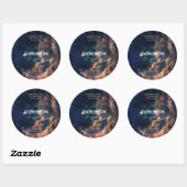 Star Galaxy Cosmic Business Supplies Verpakking Ronde Sticker (Vel)
