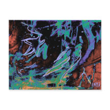 "Star Gazing" Colorful Art Postcard