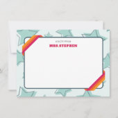 Star Gepersonaliseerde Leraar Einde van het Jaar O Bedankkaart (Voorkant)