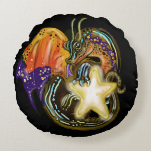 Star Glow Dragon Rond Kussen