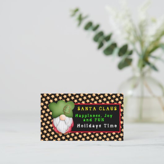 Star Gnome past kleur en tekst aan Visitekaartje (Staand voorkant)