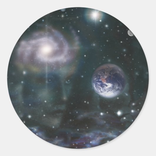 Star Goddess Ronde Sticker (Voorkant)