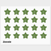 STAR GREEN (Faux) GLITTER STAR OF WEEK STICKERS (Vel)
