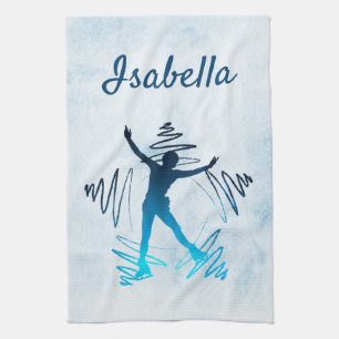 Star ice Skater Towel blade gradiënt blauw Theedoek