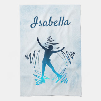 Star ice Skater Towel blade gradiënt blauw Theedoek