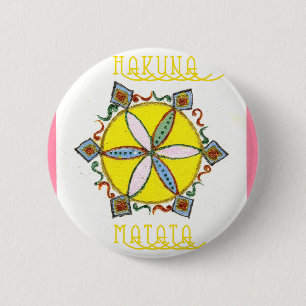 Star in de Making Hakuna Matata Ronde Button 5,7 Cm