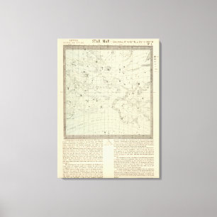 Star-kaart Canvas Afdruk