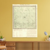 Star-kaart van het noordelijke poolgebied canvas afdruk (Insitu (Woonkamer))