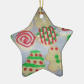 Star kerstkoekjesornament keramisch ornament (Links)