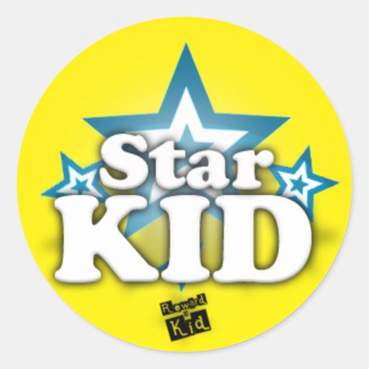 Star-Kind (set van 20) Ronde Sticker (Voorkant)