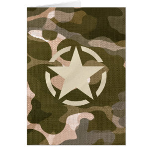 Star-Label op Burlap Camouflage Style