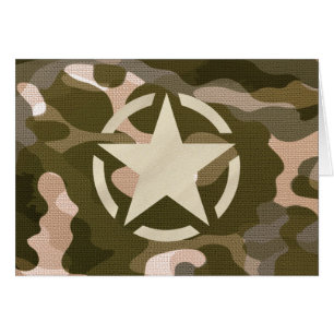 Star-Label op Burlap Camouflage Style
