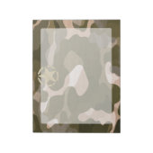 Star-Label op Burlap Camouflage Style Notitieblok (Gedraaid)