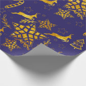 Star Leap Blauw inpakpapier (Hoek)