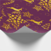 Star Leap Bourgondië inpakpapier (Hoek)