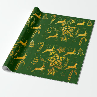 Star Leap Forest Groen inpakpapier