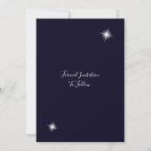 Star Licht Blauw Sky Bruiloft Save The Date (Achterkant)