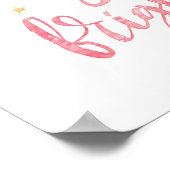 Star lichtster felroze typografie poster (Hoek)