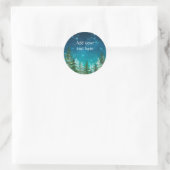 Star Light Forest Night Ronde Sticker (Tas)