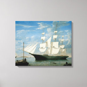 Star Light in Boston Harbour Canvas Afdruk