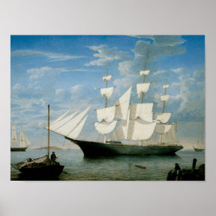 Star Light in Boston Harbour Poster