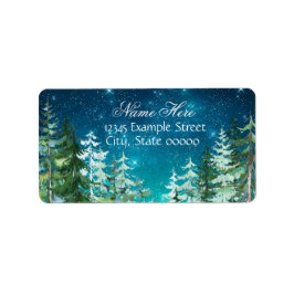 Star Light Night Forest retouradres Etiket