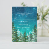Star Light Night Forest Tree Wedding RSVP (Debout devant)