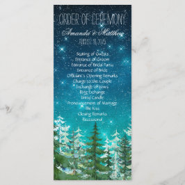 Star Light Night Forest Trouwvolgorde van de cerem Programma
