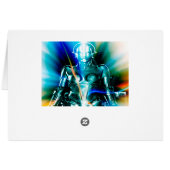 Star Light Robot Greeting Card (Achterkant Horizontaal)