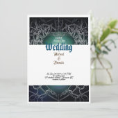 Star Light Roos bruiloft uitnodiging (Staand voorkant)