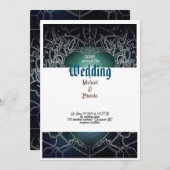 Star Light Roos bruiloft uitnodiging (Voorkant / Achterkant)