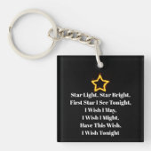 Star Light Star Bright Acryl Sleutelhanger (Voorkant)