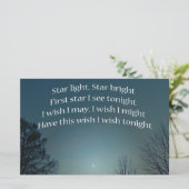 Star Light Star Bright Briefpapier (Staand voorkant)