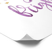 Star light star bright paars typografie poster (Hoek)