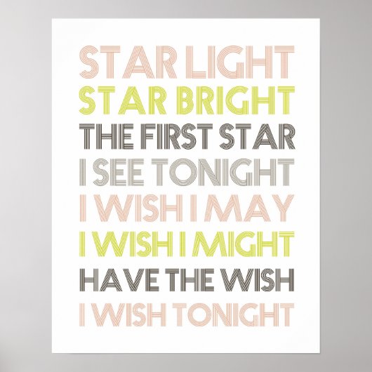 Star Light Star Bright Poster (Voorkant)