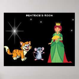 Star Light Star Bright Queen Mouse Cat Monogram Poster
