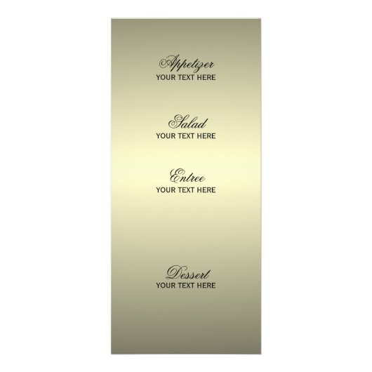 Star Lights in Gold en Black - Menu (Achterkant)