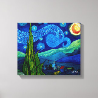 Star Lit Night Canvas Afdruk