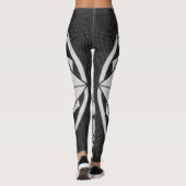 Star Mandala breit zwart & wit Leggings (Achterkant)
