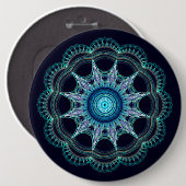 Star mandala ronde button 6,0 cm (Voorkant /achterkant)