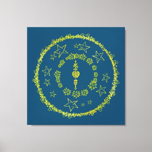 Star Mandala - Toile enveloppée (Recto)