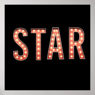 STAR-markeringslichten Poster