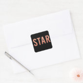 STAR-markeringslichten Vierkante Sticker (Envelop)